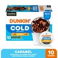 thumbnail image 3 of Dunkin’ Cold Iced Coffee, Caramel Artificially Flavored Keurig K Cup Pods, 10 Count Box, 3 of 16