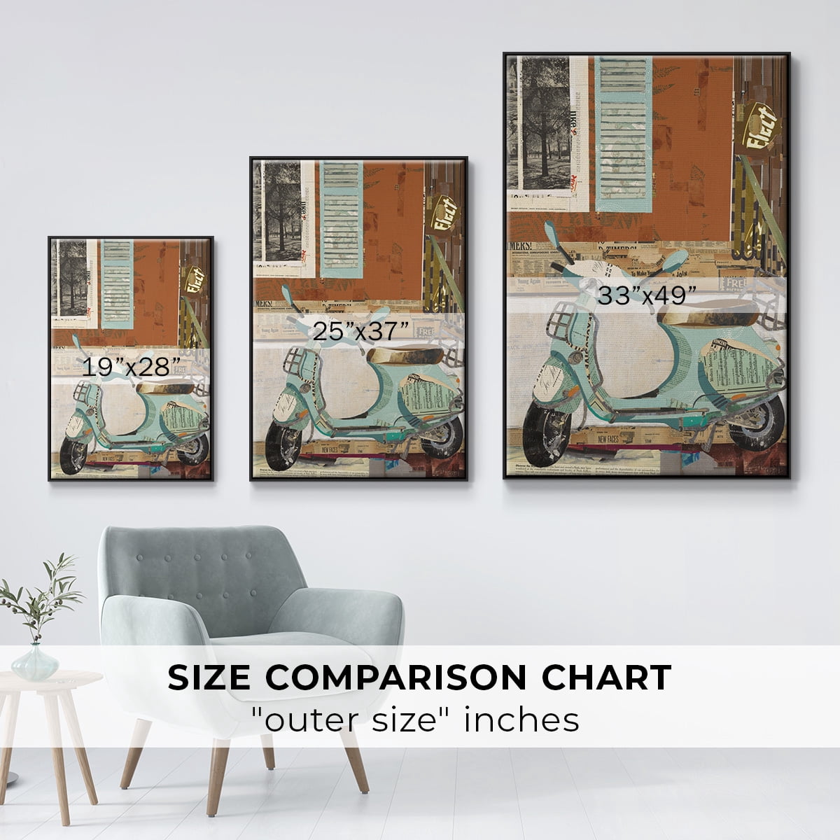 That Vespa Framed Premium Gallery Wrapped Canvas - Ready to Hang