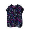 thumbnail image 2 of Blue Womens Summer Tops Cute Tops for Women Collar Non Sleeve Linen Shirts Plus Size Floral Blouses Casual Summer Clothes Going Out Tops for Women, 2 of 4