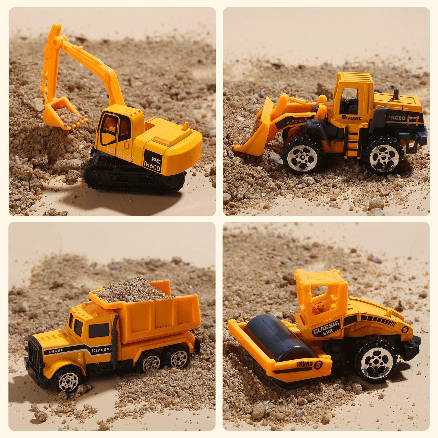 CUTE STONE 25 in 1 Construction Trucks Push and Go Car Carrier