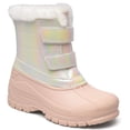 thumbnail image 6 of HOMEHOT Kid's Snow Boots Faux Fur Lining Warm Winter Boots​ Anti-slip Boots for Girls Pink 1 Big Kid, 6 of 6