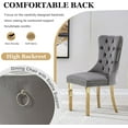 thumbnail image 6 of 5-Piece Round Dining Table Set, Modern Glass Table Irregular Table Legs, and 4 Velvet Tufted Chairs for Kitchens, Living Rooms, Small Spaces, 6 of 8