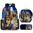 thumbnail image 1 of The Simpsons Cartoon School Bag, Student Backpack Three-piece-QIUPING, 1 of 4