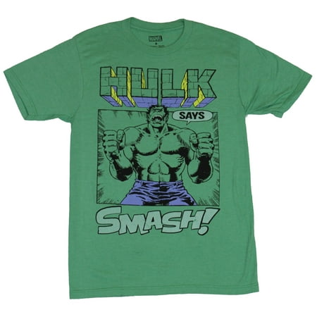 Hulk (Marvel Comics) Mens T-Shirt - Incredible Hulk Says