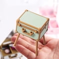 thumbnail image 1 of Estuche de maquillaje para casa de muñecas a escala 1/12, caja organizadora de cosméticos, muebles de muñecas, estuche de maquillaje en miniatura de p Verde, 1 of 8