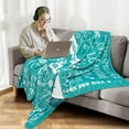 thumbnail image 3 of Healing Hug Blanket 60"x50", Encouragement Inspirational Thinking of You Gifts for Women, Chemotherapy Must Haves, Get Well Gifts for Women After Surgery, Teal, 3 of 6