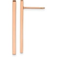 thumbnail image 2 of Chisel Stainless Steel Polished Rose IP-plated Bar Post Earrings - 29.97mm, 2 of 6