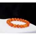 thumbnail image 4 of Natural Carnelian 8mm Round Shape Smooth Cut Beads Stretchable Bracelet For Men & Women. Unisex Bracelet, 4 of 4
