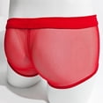 thumbnail image 6 of Fishnet Underwear for Men Mid Waisted Boxer Briefs Mens Trendy Solid Color Hollow-Out Breathable Stretchy Slim Loungewear Athletic Boxers, 6 of 8