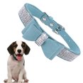 thumbnail image 4 of tredstone Bling Crystal Cat Collar Metal Adjustable Puppy Bow Tie Rhinestone Soft Collars Pet Supplies for Small Medium Dogs, 4 of 4