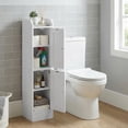 thumbnail image 1 of Armario de Baño Compacto con Baldas Regulables y Porta Papel Higiénico, para Baño, con Puertas Reversibles, Blanco, 1 of 8