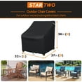 thumbnail image 6 of STARTWO Patio Chair Covers Outdoor Furniture Covers Waterproof Fit for 32"Lx 37" W x 36"H Lounge Deep Seat, Black, 6 of 8