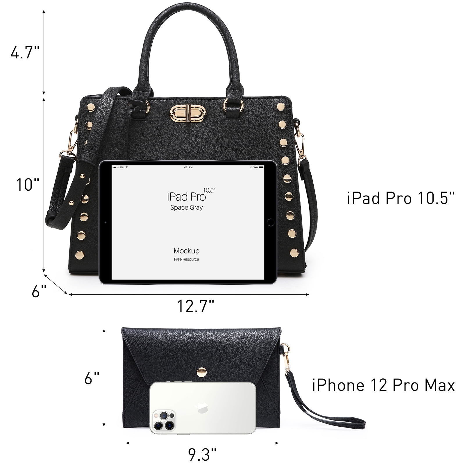 Dasein Purses and Handbags for Women Satchel Bags top Handle Shoulder Bag Work Tote Bag with Matching Wallet