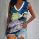 thumbnail image 2 of Tops de chaleco de impresión sin mangas de ocio con cuello en V de moda para mujer Fridja  qr5794, 2 of 5