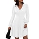 thumbnail image 1 of Vestido PRETTYGARDEN 2025 Suéter de Manga Larga con Escote en V Blanco XL, 1 of 8
