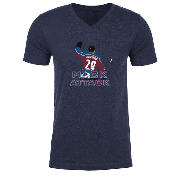 MENS V NECK Avalanche Mack Attack Nathan Nate MacKinnon T-Shirt