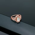 thumbnail image 4 of Gem Stone King 1.37 Ct Oval Cabochon White Simulated Opal 18K Rose Gold Plated Silver Ring (Size 7), 4 of 4