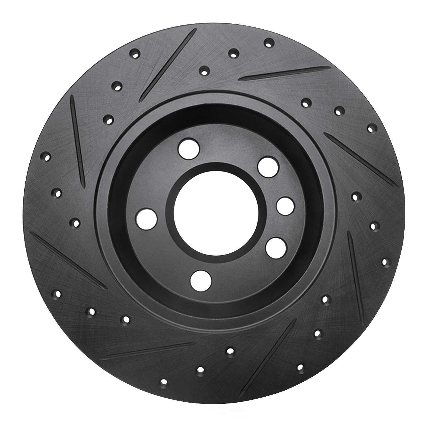 Dynamic Friction Company 633-74047R DFC Brake Rotor - Drilled And Slotted - Black