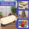 thumbnail image 6 of Roastove Patio Cushion/Cover Storage Bag Water-Resistant Outdoor Cushion Bag, Large Zippered Moving Storage bag with Handles ,Beige & Brown,Fits up to 60W x 20D x 28H inches, 6 of 6