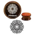 thumbnail image 1 of Printtoo Floral Mandala Pattern Wooden Rubber Round Stamp Scrap-booking Craft Textile Stamps-4 Inch, 1 of 2