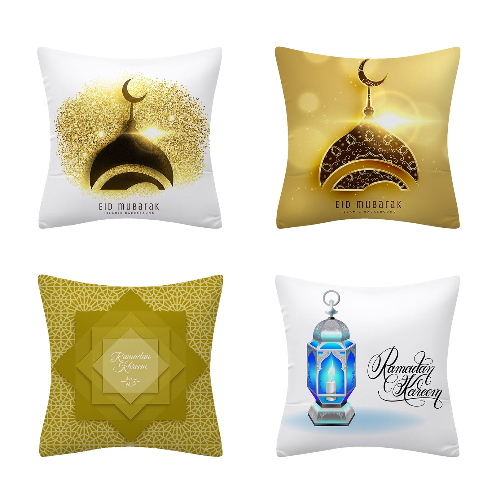 Eid Mubarak Pillow Cover Sofa Ramadan Cushion Cover Home Decor Pillow Case 