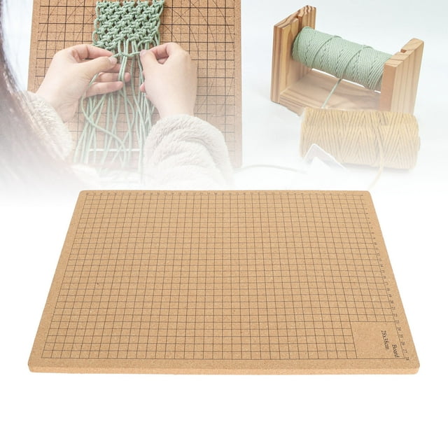 MacRame Project Stand, Anti -Slip MacRame Board Metal de Corcho para la Fabricación de Pulseras