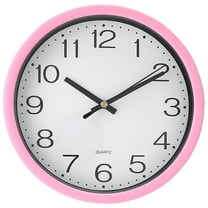 Unique Bargains Silent Non Ticking Battery Operated Modern Wall Clocks Pink