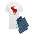thumbnail image 1 of CafePress - Moose: Rustic Red Plaid Pajamas - Men's Light Pajamas, 1 of 1