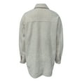 thumbnail image 5 of YAYUBA Women's Winter Sherpa Jacket Button Down Fuzzy Shacket Outwear Coat with Pockets, 5 of 5