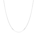 thumbnail image 3 of 14K Solid White Gold 1mm Wide Diamond Cut Curb Link Chain Chain 16 Necklace with Lobster Clasp, 3 of 3