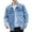 Blue 2, variant on Kureaily Jean Jacket For Men - Classic Style Regular Fit Casual Outerwear Button Down Cowboy Cut - Men's Denim Jacket