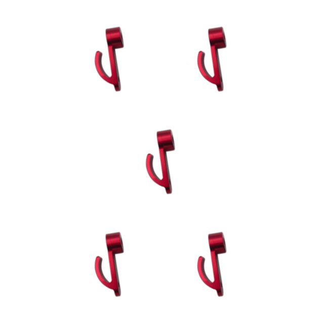 ZheElen Crochet d'Économie d'Espace avec Gras et Forte Capacité de Charge Crochet en Alliage d'Aluminium Rouge 5Set