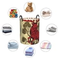thumbnail image 4 of Fuzoiu Mythical Red Stag Illustration Print Circular Hamper,Laundry Basket with Handle,Collapsible Laundry,Dirty Clothes Storage Basket,for Bedroom Bathroom Dorm Living Room-Medium, 4 of 6