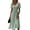 Light Green, variant on Maxi Dresses for Women Short Sleeve Crossover Wrap V Neck Summer Dress Evening Party Beach Vacation Sundress