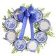 thumbnail image 2 of Placa de madera Gyedtr, corona de porcelana azul y blanca para decoración de puerta de entrada, corona de patio, accesorios de diseño para fiestas, adornos de corona, liquidación, 2 of 8