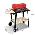 thumbnail image 3 of Hassch Charcoal Grill with Wheels, 2 Layer Racks Barbecue Grill for Outdoor Camping Backyard Party BBQ Cooking, Premium Material & Enamel Coated (Black and Red), 3 of 7