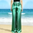 thumbnail image 5 of Pants Womens Wide Leg Lounge Pants Elastic High Waisted Striped Palazzo Pants Flowy Casual Beach Travel Trousers Dress Pants Women, 5 of 5