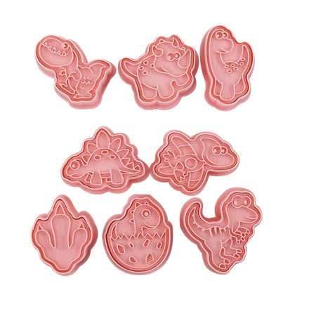

TINYSOME 8Pcs Hand Pie Molds Dough Press Mold Cartoon Dinosaur Pastry Pie Baking Molds