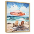 thumbnail image 2 of Designart "Scenic Vintage Beach Chairs I" Nautical & Beach Floater Framed Canvas Wall Art, 2 of 7