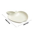 thumbnail image 3 of FeiFu Compartment Serving Set,Dishware with Dipping Bowls for Dumplings, Sushi, Tapas Parties, Plastic Serving Platter Set Dumpling Plate with Dipping Saucer Beige, 3 of 5