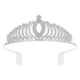 thumbnail image 2 of relayinert Crystal Hair Hoop with Comb Headband Rhinestone Portable Rustproof Bridal Hair Accessories for Women Engagement 1Set, 2 of 6