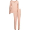 isotoner Sleepwear Womens Sleep Set - Super Soft Pajamas Long Sleeve and Pants Set Nightwear Sexy Pink
