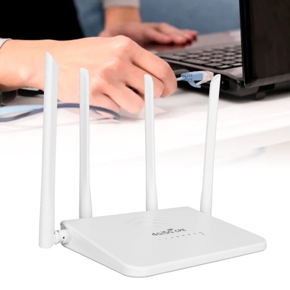 Enrutador de Módem 4G LTE CPE R103-5M Desbloqueo de Punto de Acceso WIFI Móvil con Ranura para Tarjeta SIM y 4 Antenas Velocidad de 300 MBPS Enrutador WIFI para Computadoras ANGGREK Otros