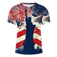 thumbnail image 5 of Njoeus Mens T-Shirts White Blouse Men'S T-Shirt American Flag Patriotic T Shirts Mens Graphic Shirts Short Sleeve 4Th Of July Tee Shirt Men Shirts Casual On Clearance, 5 of 5