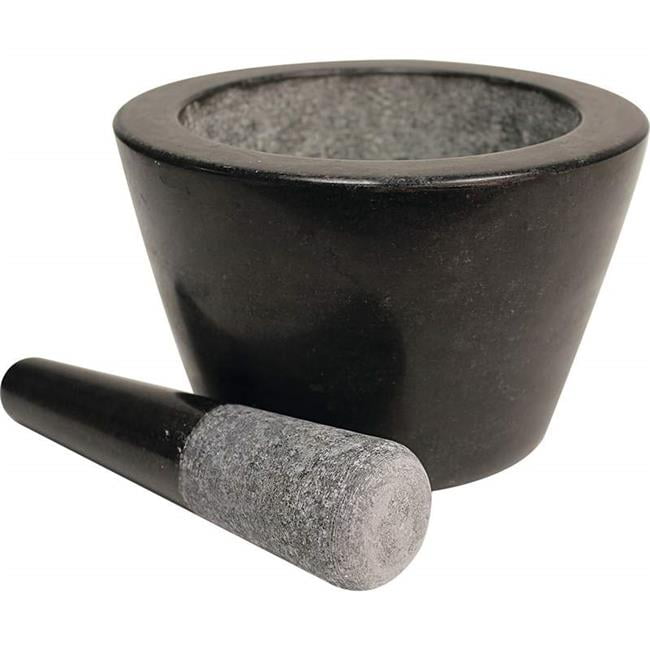 Gray 8 Inch Libertyware Stone Granite Mortar and Pestle 4 Cup Capacity