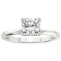 IGI Certified 2 Carat Cushion Shape Lab Grown Diamond Engagement Ring | 14K White Gold |Lyla Hidden Accents SolitaireLab Diamond Ring | FG-VS1-VS2 Quality Friendly Diamonds