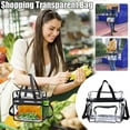 thumbnail image 2 of BNNG Clear Bag Stadium Approved, Clear Beach Lunch Bag for Work Sports Festival - 2 Handles, Adjustable Strap, Zipper Closure, Clear Transparent Lunch Bags For Men And Women, 2 of 7
