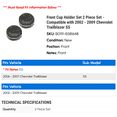 thumbnail image 2 of Front Cup Holder Set 2 Piece Set - Compatible with 2002 - 2009 Chevy Trailblazer SS 2003 2004 2005 2006 2007 2008, 2 of 2
