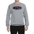 thumbnail image 2 of Red Blue and Black Ford Logo | Mens Cars and Trucks Crewneck Graphic Sweatshirt, Heather Grey, Medium, 2 of 3