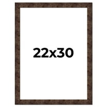 22x30 Frame Brown Burl Real Wood Picture Frame Width 1.625 Inches | Interior Frame Depth 0.5 Inches